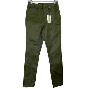 A loves a dark olive high-rise ankle skinny jeans waxy size 29 NWT